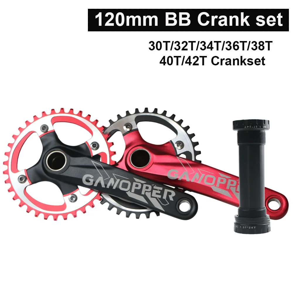 Bicycle Crankset Integrated Single Chainring Crankset Crank 32T//36T//38T//40T//42T