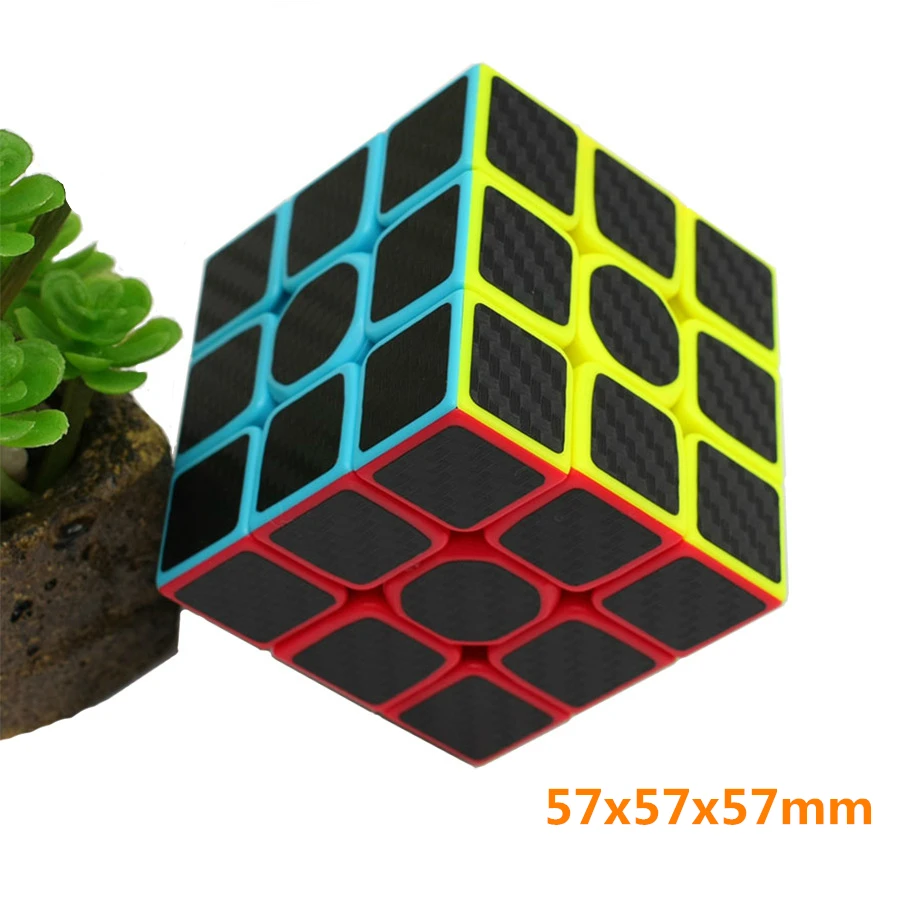 Magic Cube Carbon Fiber Sticker Puzzle Cubes Professional Speed Cubo Magico Educational Toys for Students Brain Training Cube