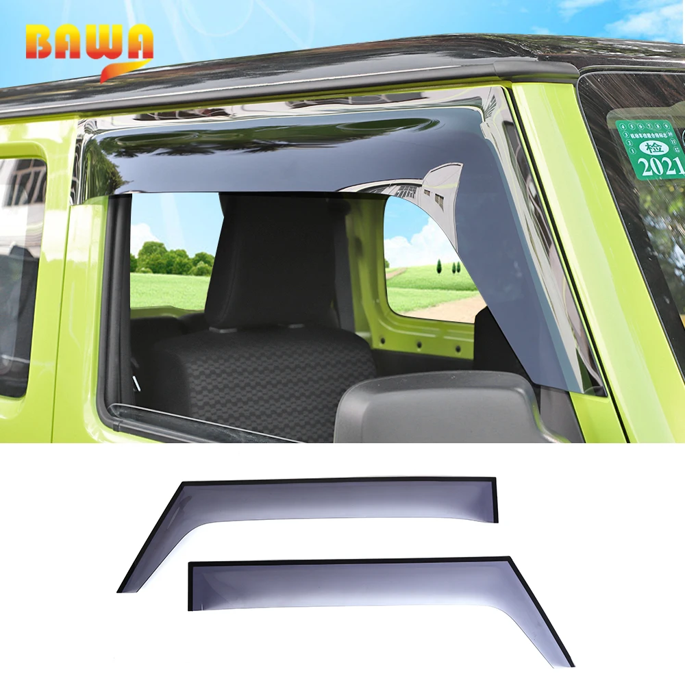 BAWA Awnings Shelters for for Suzuki Jimny 2019+ Window Visor Sun Deflector Rain Shade Guard Accessories for Suzuki Jimny