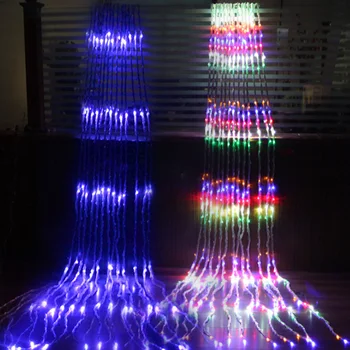

3x2M/3x3M/6x3M 8 modes Waterfall Curtain Icicle LED String Light Christmas Wedding Party Background garden Decoration lights