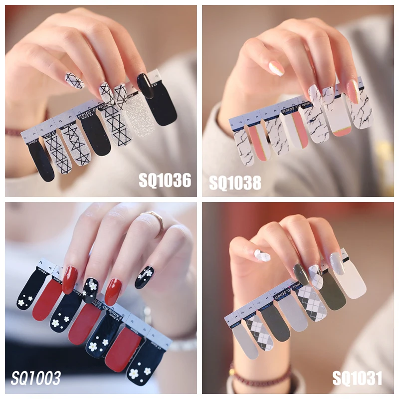 Fashion Full Cover Nail Polish Wraps Adhesive Stickers Art Decorations Manicure Tools Environmental for Woman | Красота и здоровье