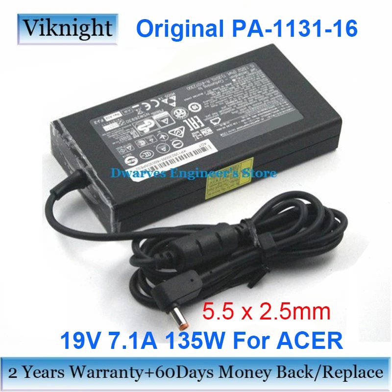 Adaptador de fuente de alimentación Original para cargador 7.1A, 135W, Delgado, PA 1131 05, PA 1131 07, PA 1131 08, PA3290U for acer|19v 7.1a 135w19v 7.1a - AliExpress