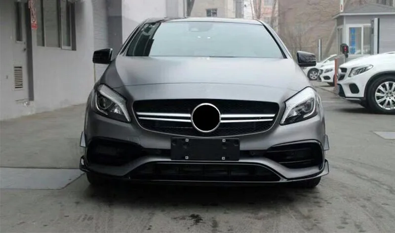 ABS передний бампер для губ сплиттер Canards 8 шт. для Mercedes A CLASS W176 Sports и A45 AMG