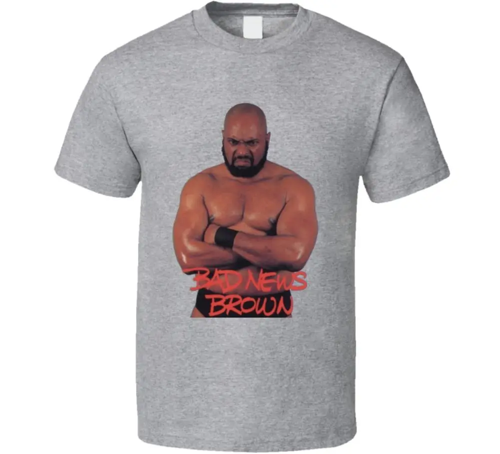 Bad News Brown WWF Retro Wrestling T Shirt Cool Casual pride t shirt men Unisex Fashion tshirt free shipping funny tops | Мужская одежда
