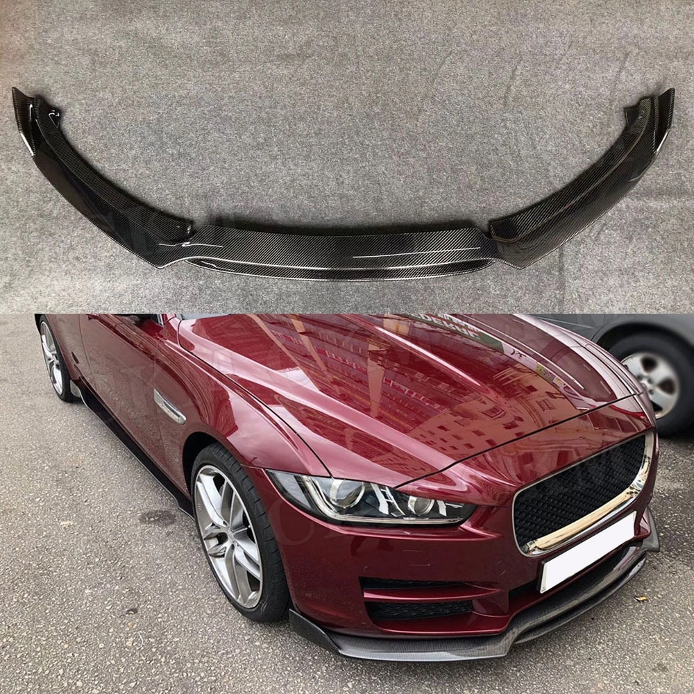 Передний бампер спойлер для Jaguar XE Sedan 4 двери 2015 2018 двойной стиль накладка на