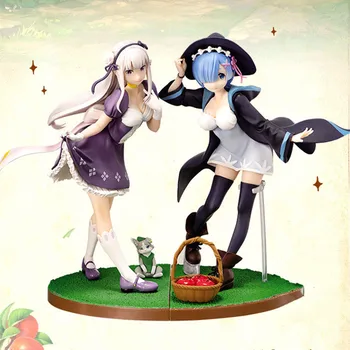

7" Anime Sexy Figures Re:Life In A Different World From Zero Rem Emilia Original Version PVC Action Figure Toy BOX 19CM X1427