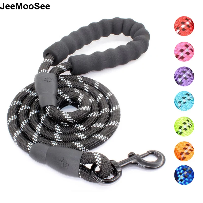 Large Dog Reflective Leash Nylon Rope Pet Running Tracking Leashes Long
