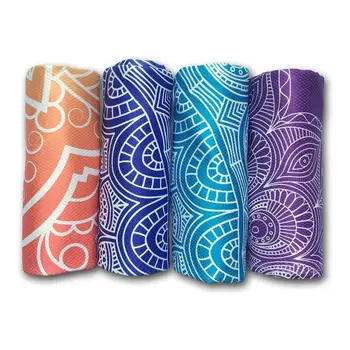 

Yoga Mat Fitness Absorb Sweat Blanket Pilates Practice Printing Antibacterial Anti-slip Towel Pad