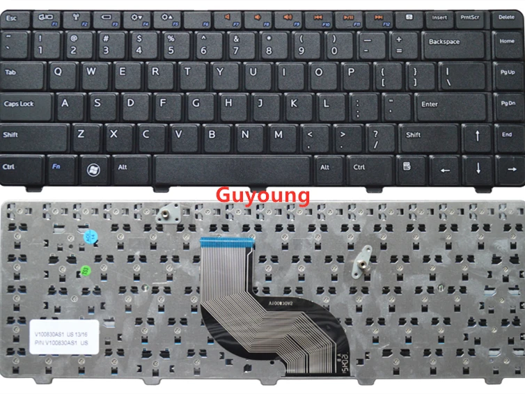 Клавиатура для ноутбука Dell N4010 N4020 M4010R N4030 N5020 N5030 M5030 США раскладка черный цвет