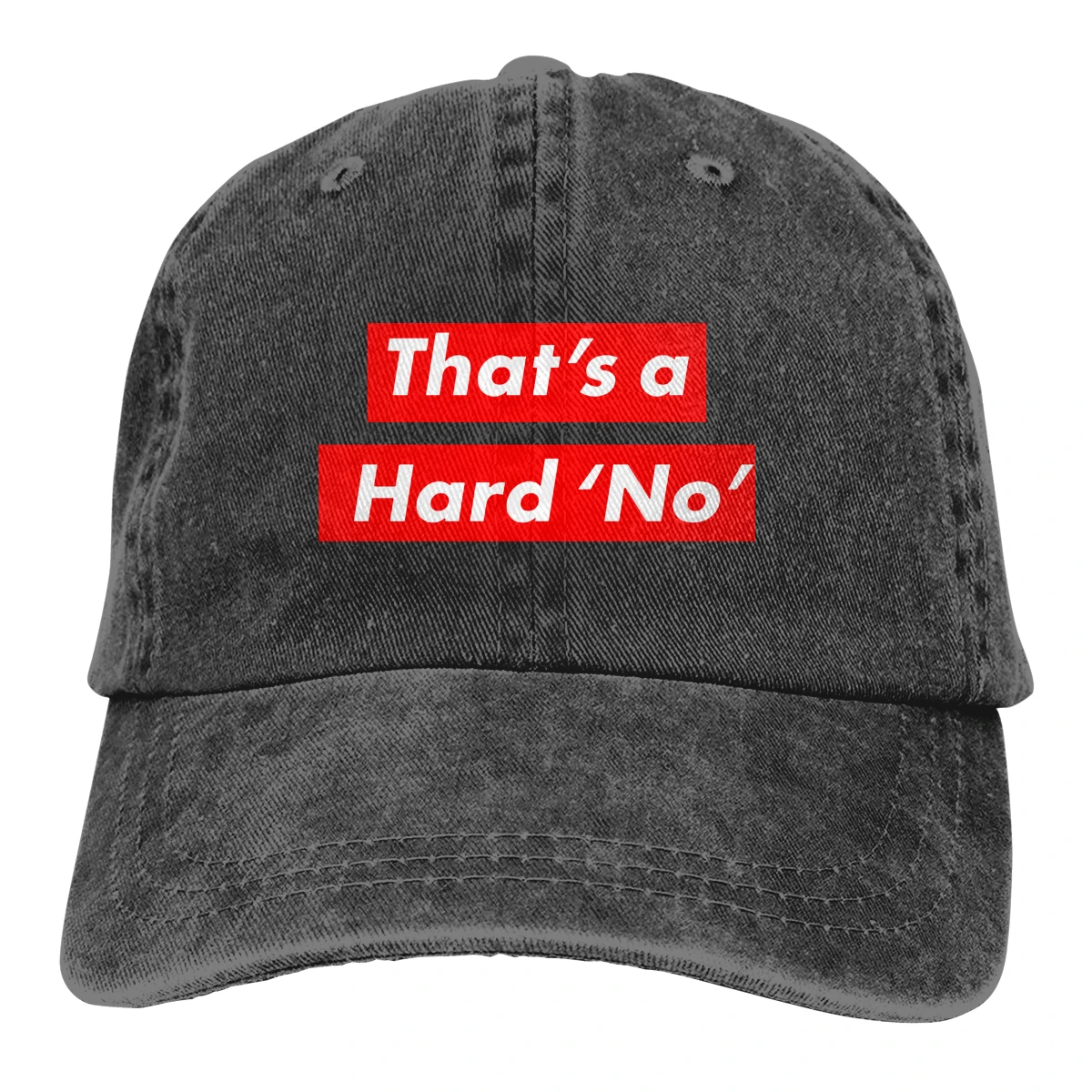 Это жесткая не Casquette черная унисекс Мужские Женские джинсовые бейсболка с ремешком кепки регулируемые Гольф папа шляпа