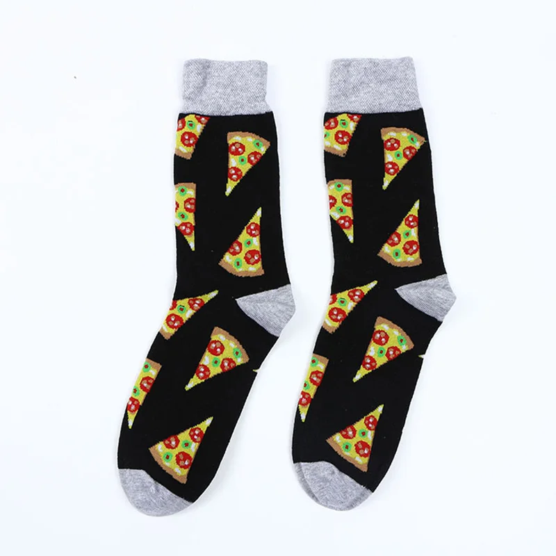 Носки в стиле Харадзюку, мужские носки в стиле хип-хоп с забавным рисунком пиццы, 1 пара, крутые носки в стиле унисекс для счастливых женщин и мужчин - Цвет: 05