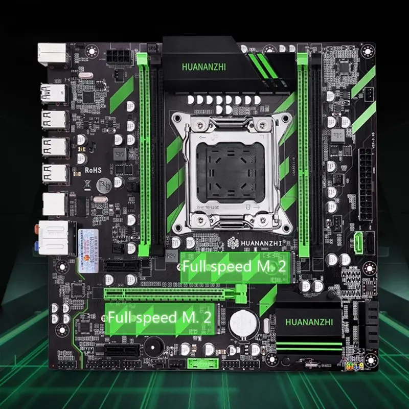 

Huananzhi X79 Motherboard X79 LGA2011 ATX SATA3 USB3.0 Dual PCI-E 16X NVME M.2 SSD Support REG ECC RAM Xeon E5 CPU 83XB