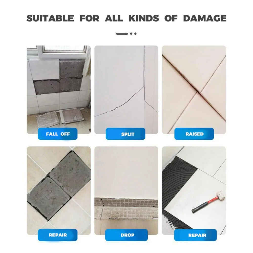 Easy Bonded Heavy Duty Tile Glue Tile Loose Repair Adhesive Glue (12)