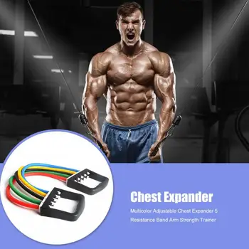 

Durable Resistance Bands Multi-function Multicolor 5 Resistance Tubes Adjustable Chest Expander Fitness Arm Strength