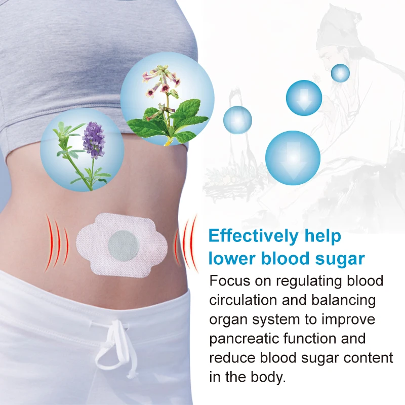 6Pcs Sumifun Diabetic Patch Natural Herbs Diabetes Plaster Stabilizes Blood Sugar Balance Glucose Content K04701
