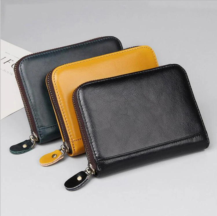 

MAHEU RFID Black Red Yellow Credit Card Purse Genuine Leater Many Card Wallet Ladies Girls Wallet with Multi Card Slots Coins