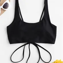 Бикини-топ с u-образным вырезом ZAFUL крест-накрест