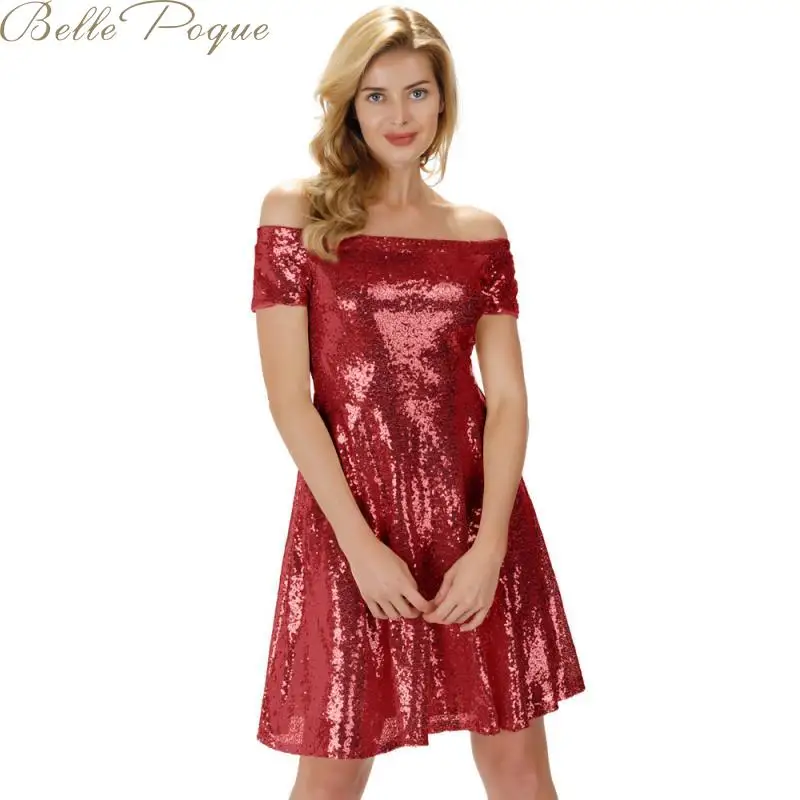 Belle Poque, Сексуальные Серебряные платья с блестками для женщин,, с открытыми плечами, блестящее платье, облегающее платье, платья для вечеринок, женское элегантное платье