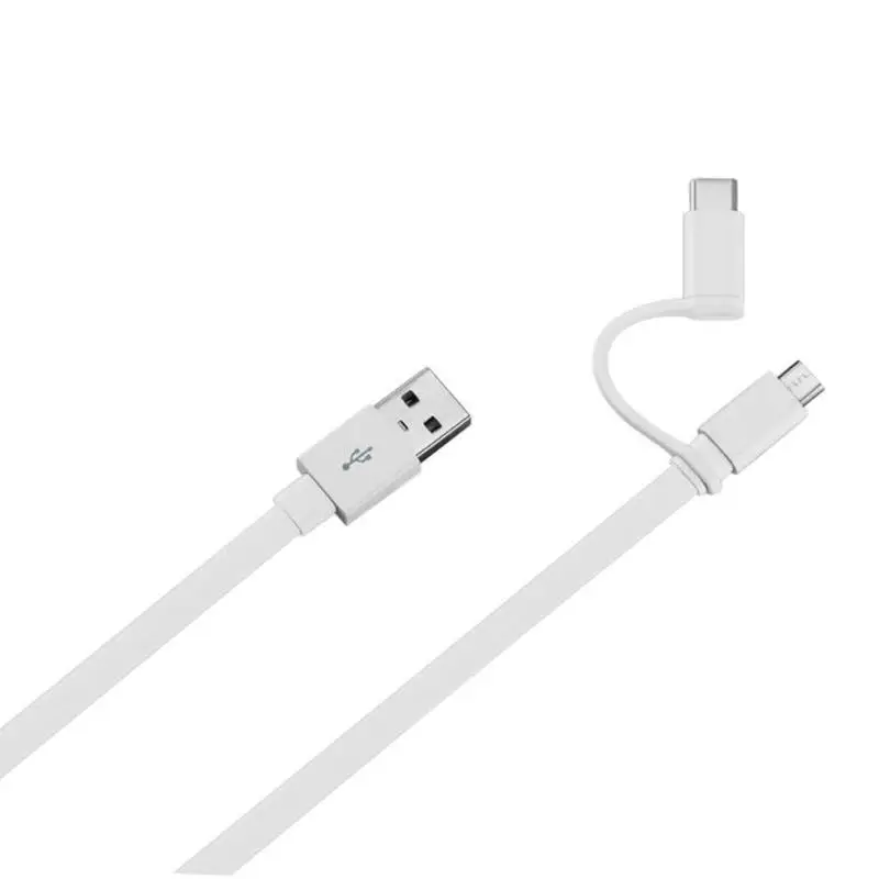 HUAWEI HONOR AP55S кабель для зарядки Портативный 2 в 1 usb кабель для зарядки type-C Micro USB 2A шнур для зарядного устройства провод для передачи данных для мобильного телефона