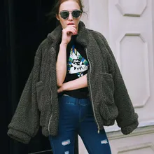 

Faux Lamb Wool Jacket Winter Warm Jacket Black Plus Size Ladies Jacket Autumn Jacket Fur Coat Women