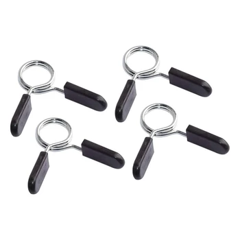 

2 Pair Spring Clip Collars 50mm Exercise Collars Barbell Clip Clamps for Weight Bar Dumbbells Gym Fitness Training