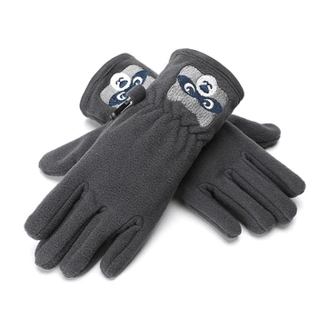 

Kids Gloves Winter Cartoon Bear Embroidered Double-layer Anti-slip Windproof Thermal Outdoor Handwear For Baby Boys Girls..
