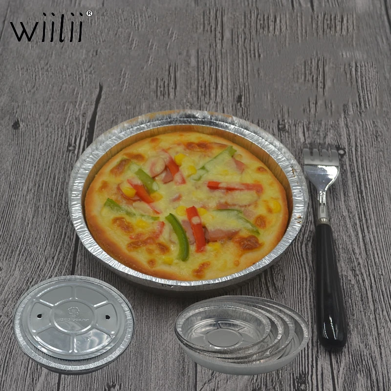 Wiilii 12 шт. круглая алюминиевая фольга для пирога жарки выпечки приготовления пищи