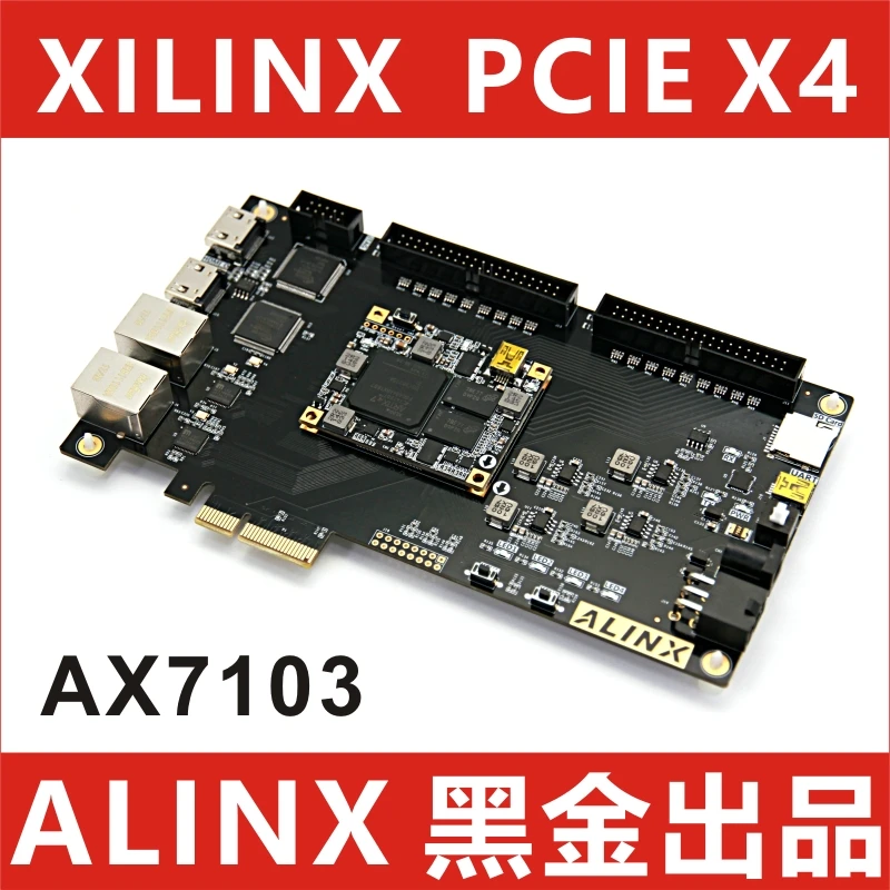 US $389.00 Alinx XILINX A7 FPGA Black Gold Development Board core Board Artix7 PCIE X4 AX7103