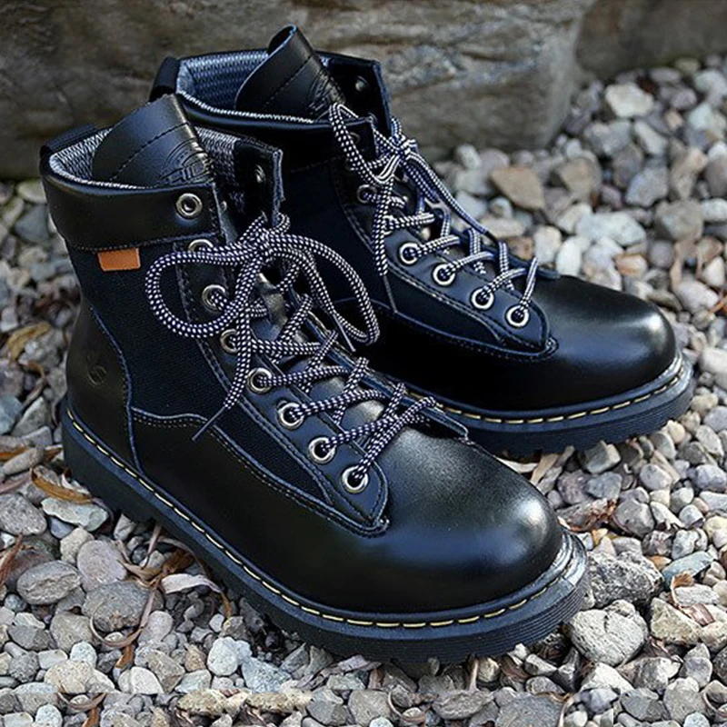 

Ankle Boots For Women Flat Heel Boots Winter Shoes Lace-up Flat Heel Botas Mujer Plus Size Shoes 35-43 Punk Bota Feminina