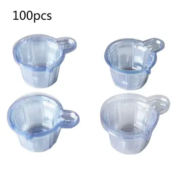 

100 Pcs DIY Crystal Dispensing Cup Plastic Mix Pigment Disposable Coloring Toning Cups