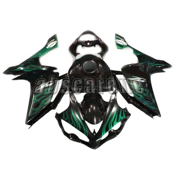 

Complete Fairings for Yamaha YZF1000 R1 2007 2008 YZF 1000 R1 07 08 Injection ABS Plastic Bodywork Panels Kits Black Green Flame