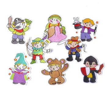 

300pcs/lot Embroidery Patches Kids Clothing Decoration Accessories Cartoon Boy Strange Things Diy Iron Heat Transfer Applique