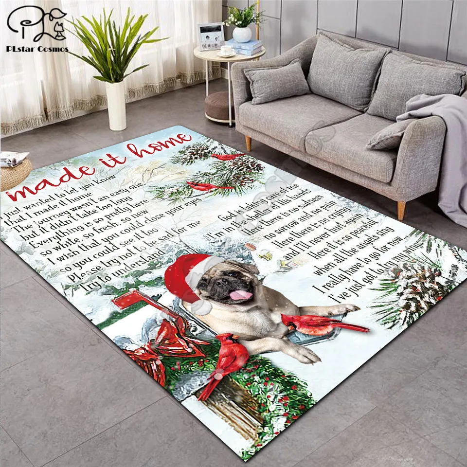 

Marry Christmas Pattern Fashion Soft Flannel 3D Printed Rugs Mat Rugs Anti-slip Large Rug Carpet Home Decoration