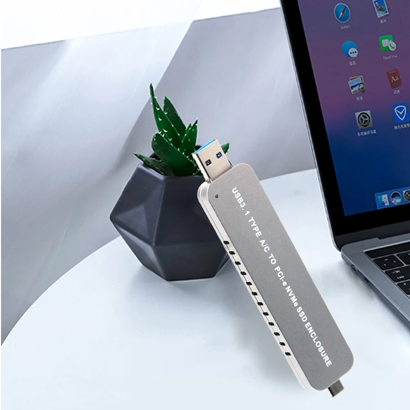 Накопитель SSD с протоколом NVME корпус HDD, чехол-Корпус жесткого диска USB C& TYPE-A к PCI-E NVME M.2 SSD диск HDD коробка адаптер для 2242/2260/2280 SSD