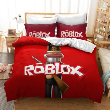 

3D Printed Game Roblox Pattern Comforter Bedding King Queen Size Set Kids Duvet Cover Set Pillowcase High Quality Luxury Home