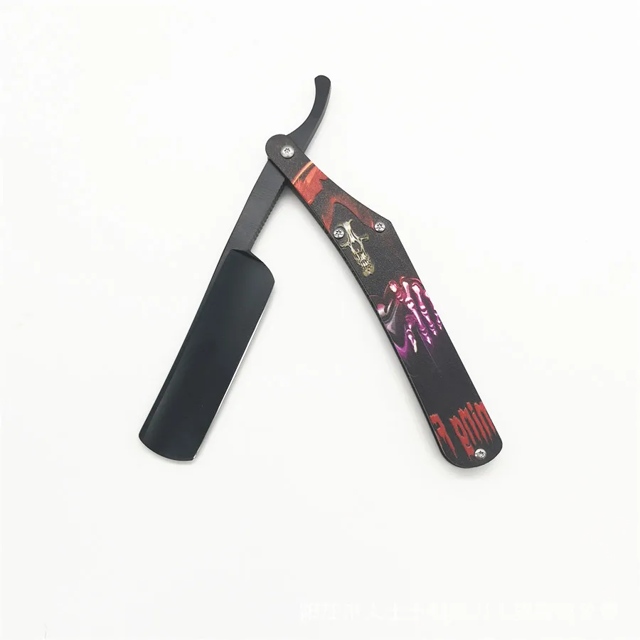 Vintage Razor Black Scraper Metal Razor Shaving Knife Razor Hair Razor And Blades Holder G1106 2