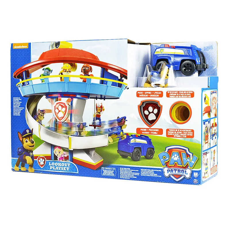 

Genuine Paw Patrol University Work Headquarters Dog Patrol Watchtower Camera Track Rescue Race Car Toy Base