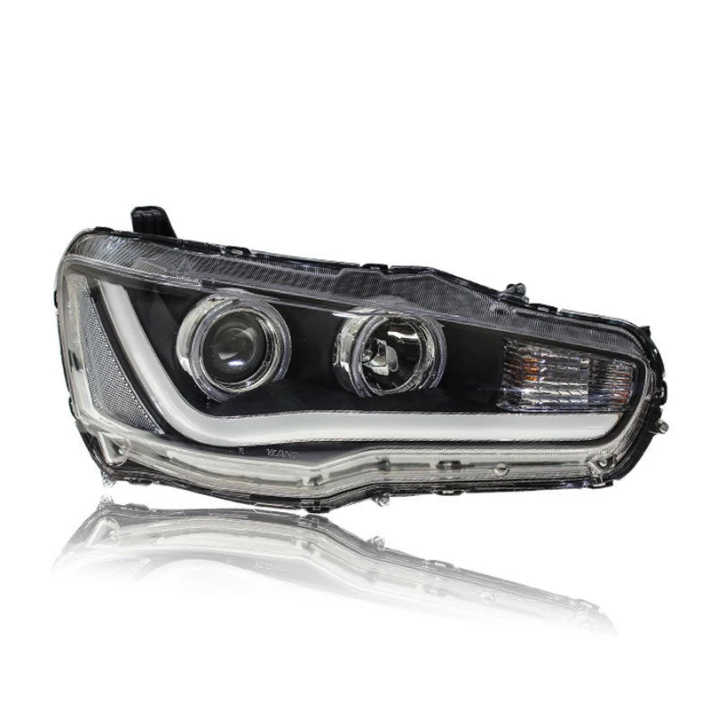 2 шт. фары Angel Eye для Mitsubishi Lancer EX 2010 2014 светодиодные DRL двухлучевые Биксеноновые