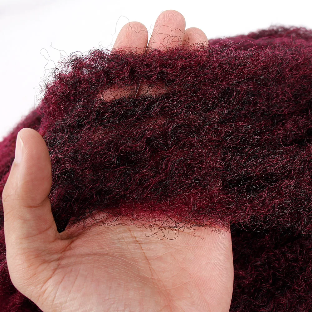 18 дюймов Омбре марли косички волосы крючком афро кудрявые синтетические косички волосы крючком косички наращивание волос для черных женщин