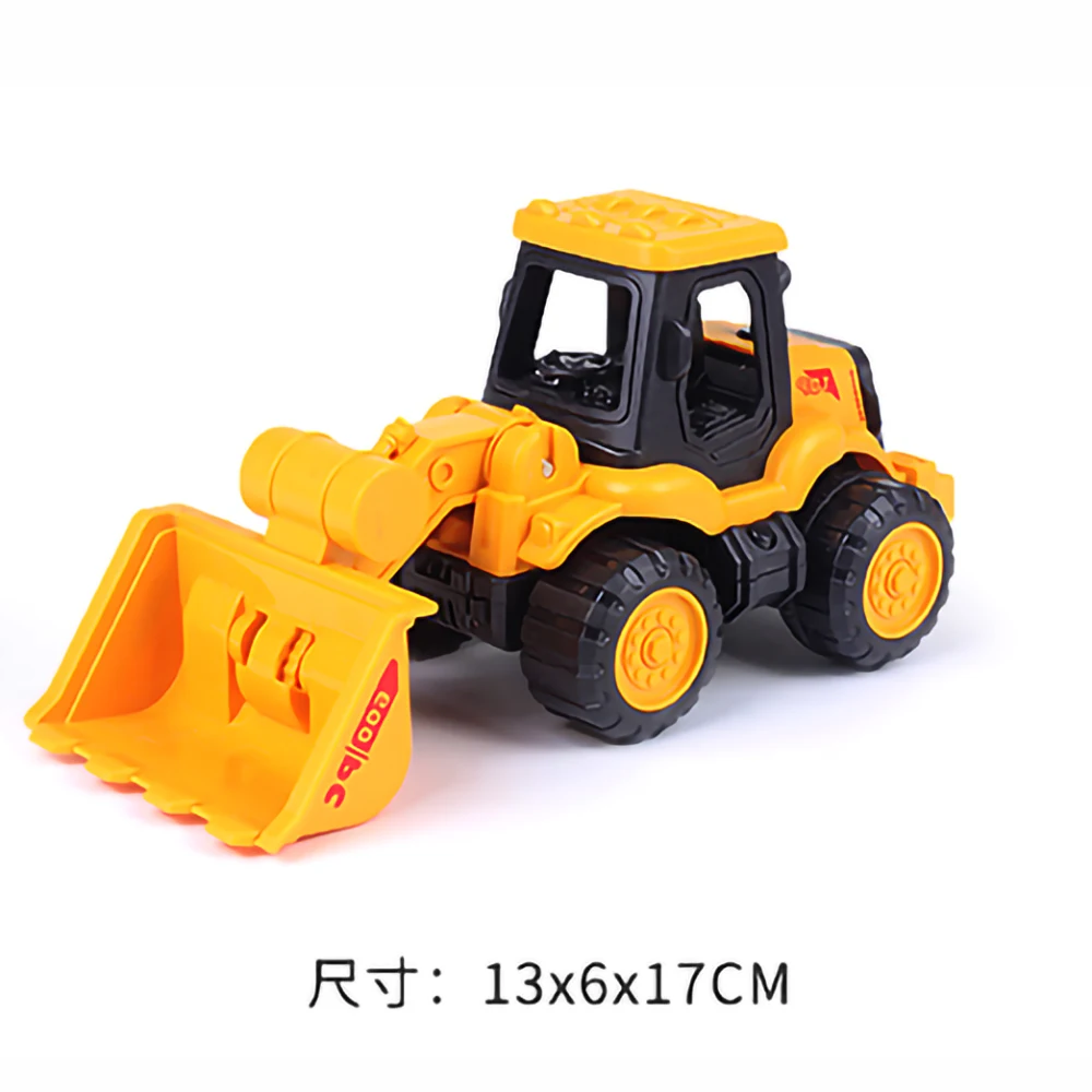 Boy gift simulation inertia engineering vehicle children toys excavator, garbage truck, mixer truck, bulldozer