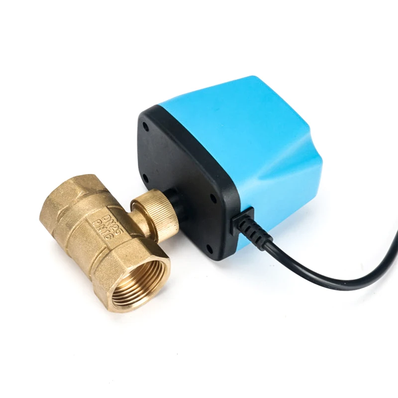 1/2" 3/4" 1" 2" Normally Closed 220V 12V 24V 2-Wire Brass Motorized Ball Valve Replace Solenoid