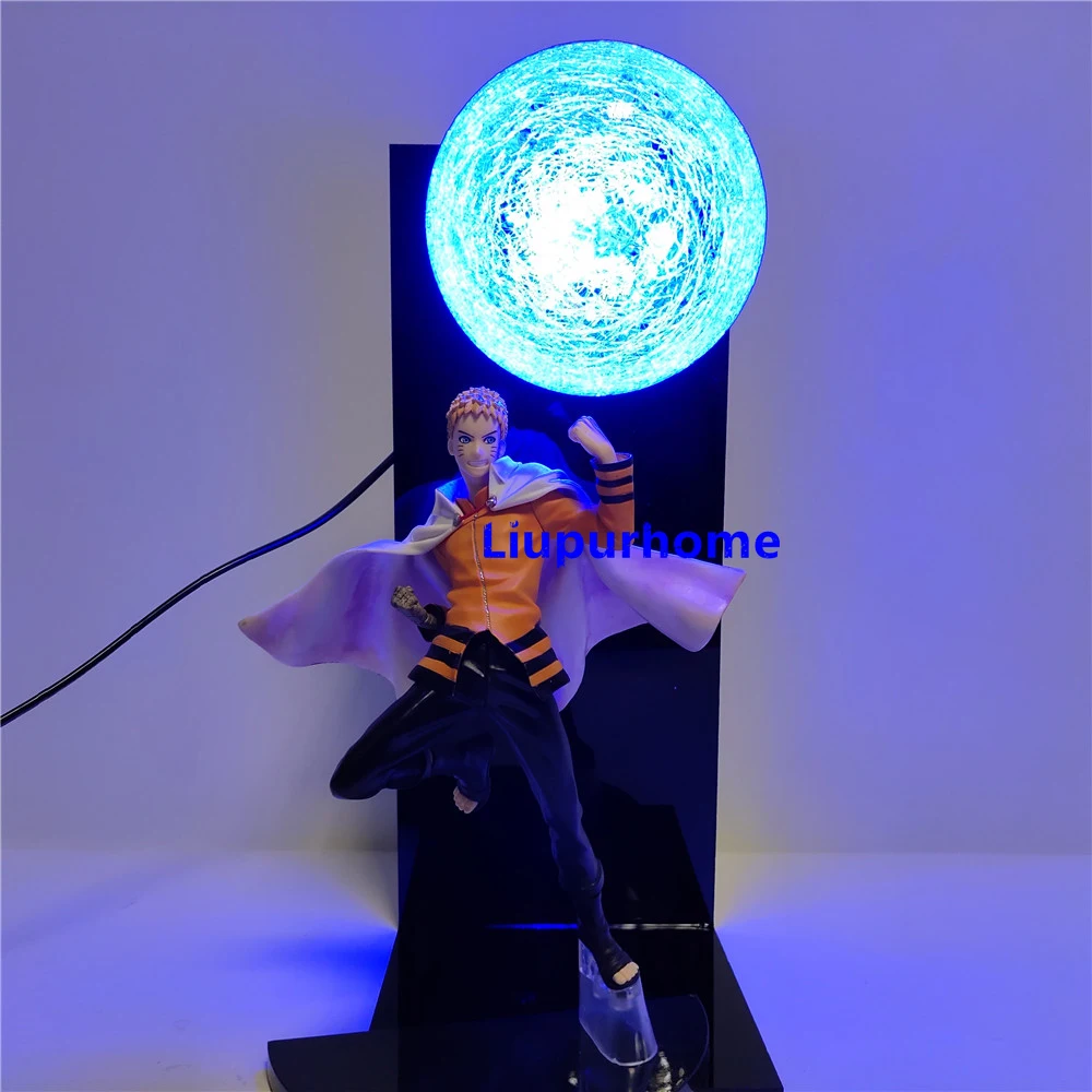 Светодиодный Наруто ПВХ фигурка Rasengan ночник модель игрушки наруто Shippuden настольная лампа аниме-фигурка Uzumaki декоративные огни