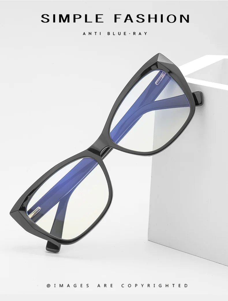 47315 кошачий глаз пластиковые титановые анти синие очки оправа для мужчин и женщин Оптические модные компьютерные очки UV400