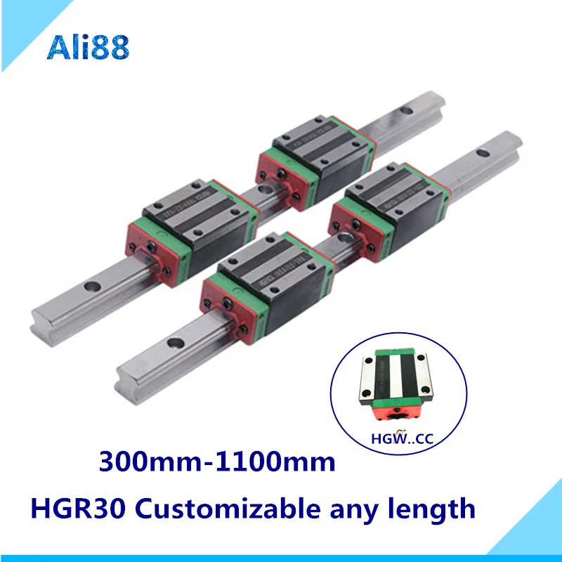 

30mm linear guide HGR30 any length linear rail+linear bearing square slider HGH30CA or HGW30CC flange block for cnc z axis parts