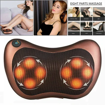 

Hot Universal Neck Support Portable Kneading Headrest Relaxed Electric Infrared Elastic Strap Car Seat 8 Roller Massage Pillow H