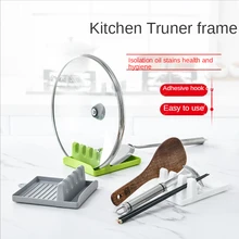 Cooking Spoons Pad Rest Spatula Silicone Fork Spatula Rack Shelf Organizer Chopsticks Holder Kitchen Utensil Tools Non-slip Tidy