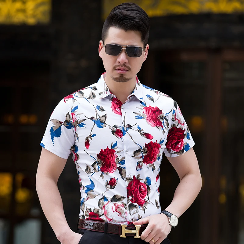mens smart floral shirts