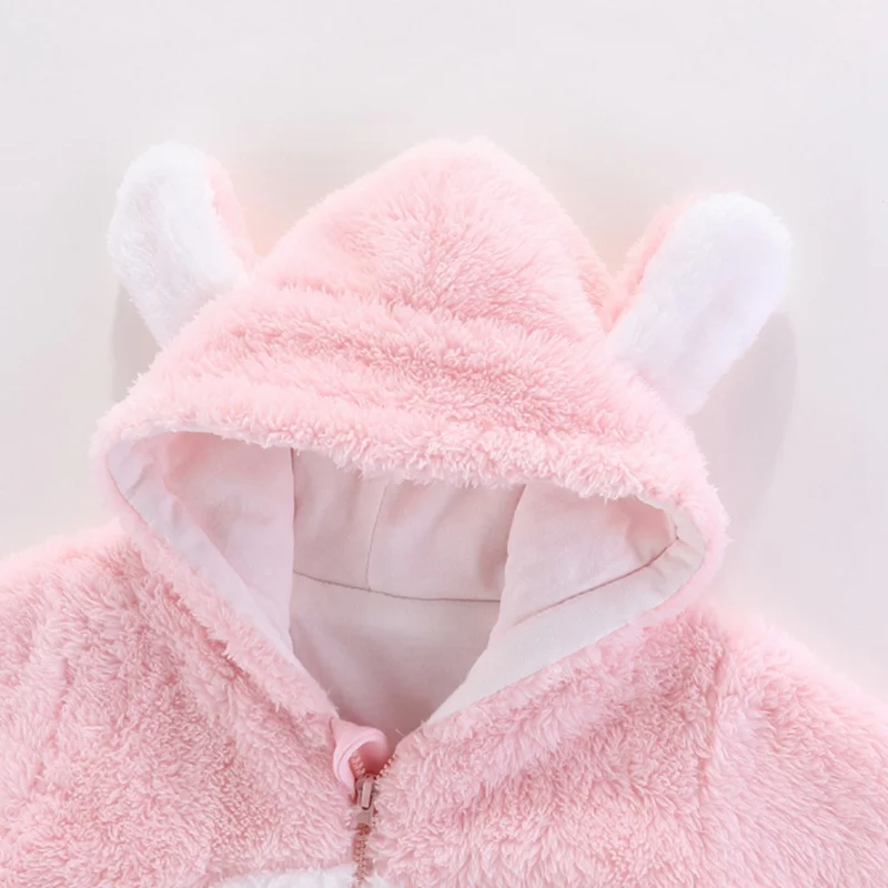 Зимние Бархатные детские комбинезоны с милым рисунком; Джемперы для маленьких девочек и мальчиков; одежда для малышей