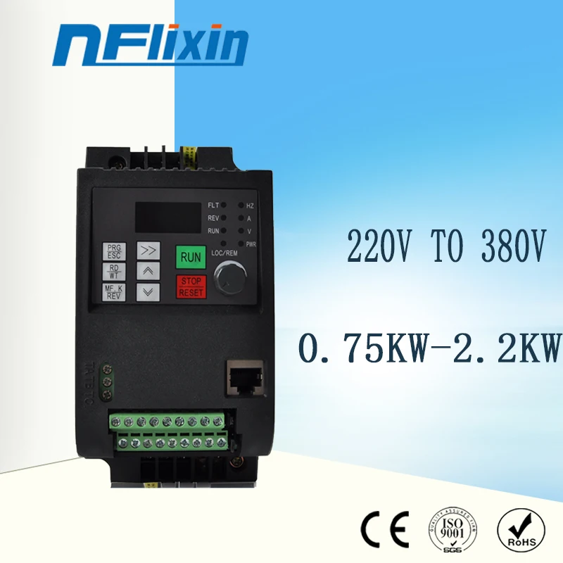 VFD 2.2KW однофазный к 3 фазному инвертору 220v 380v переменный преобразователь частоты |