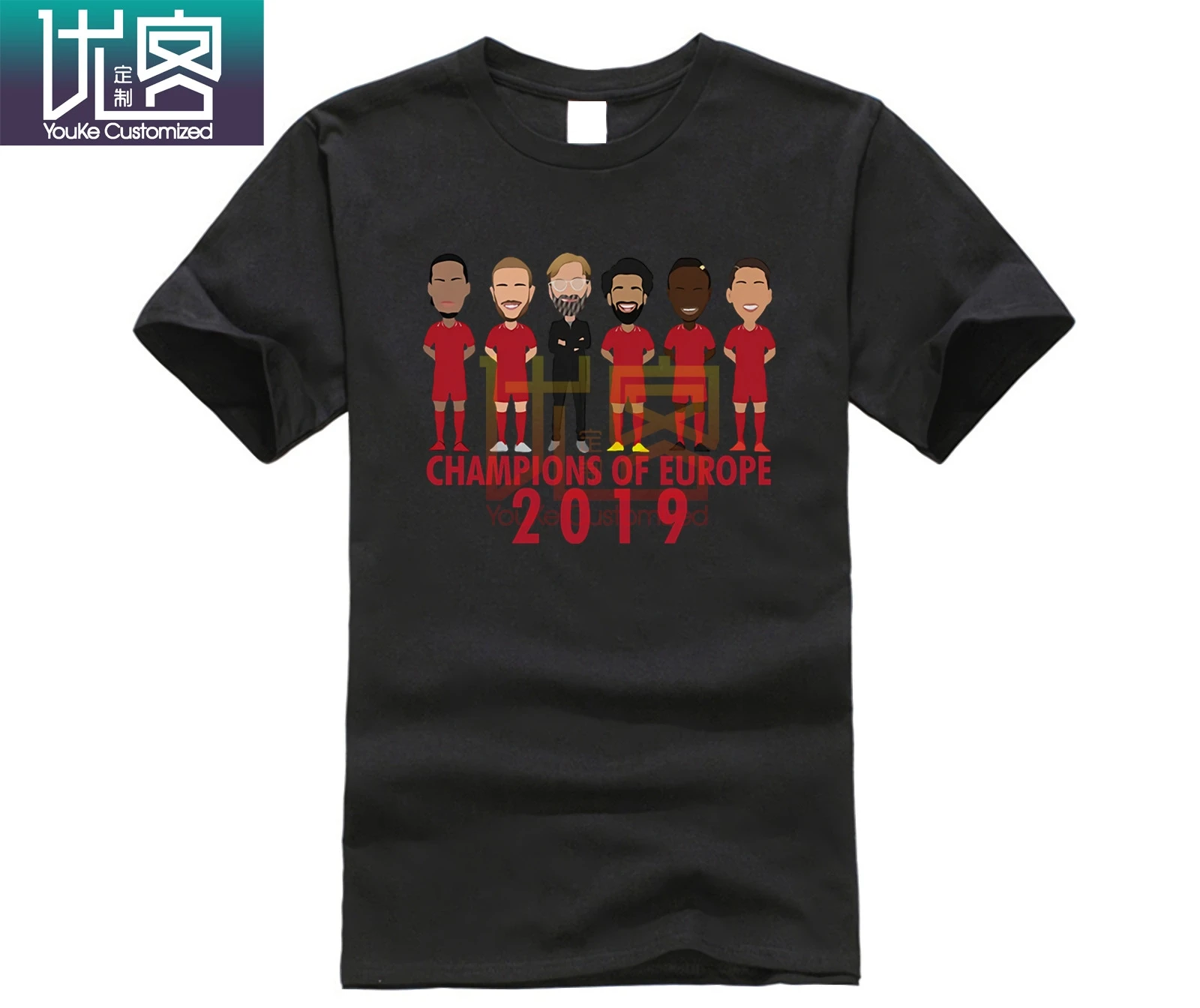 

Champions League Winners 2019 Adult Baseball T-Shirt Unofficial Klopp Mohamed Salah Virgil van Dijk